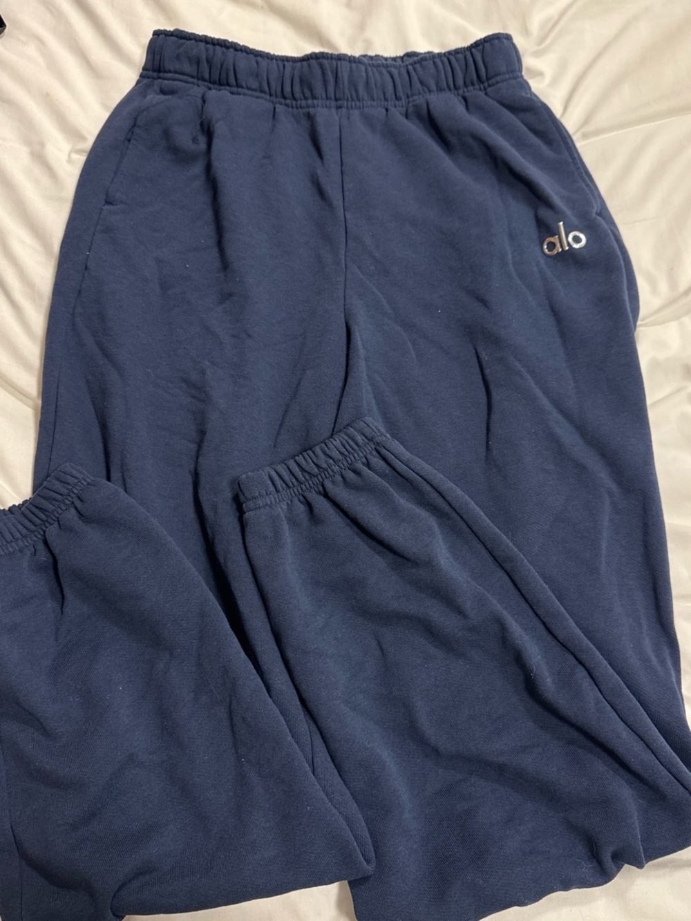 ALO Yoga Kids Navy Blue Jogger Sweatpants
